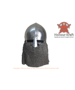 Medieval Steel Armour Conical Helmet for SCA Combat Legal Armour Helmet - £211.96 GBP