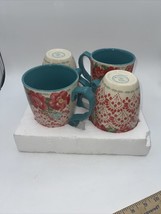 Pioneer Woman Vintage Floral Mug Cup Jumbo Latte 28 Ounces Set Of 4 - £27.11 GBP