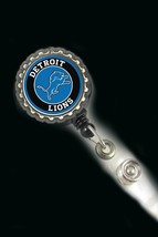 Detroit Lions  work Retractable Reel ID Badge Holder cna scrubs Nicu Lpn... - £3.74 GBP