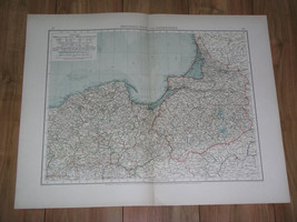 1899 Antique Map West East Prussia Danzig Kaliningrad Königsberg Poland Germany - £32.86 GBP