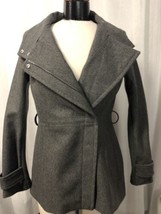 Rachel Roy Women’s Coat Gray Snap &amp; Full Zip Wool Blend Jacket Size XS - £22.31 GBP