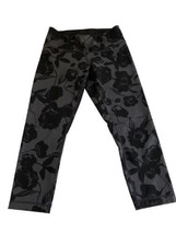 Lululemon Wunder Under Crop Full-On Luxtreme Leggings Size 6 Black Rose Floral - £16.20 GBP