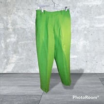 Womans Davis N Linen Rayon lined Grass Green Pants Cuffed Size10 - £14.30 GBP