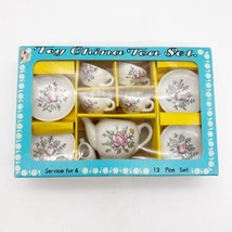 Vintage 12 Piece Pink Floral Toy China Tea Set Japan Missing Creamer - $24.99