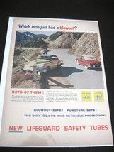 Vintage Goodyear Lifeguard Safety Tubes Full Page Color Advertisement  - £12.01 GBP