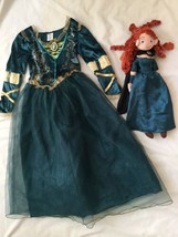 Disney Store Princess Merida Costume Dress Gown Girls 9-10 EUC Doll - £32.14 GBP