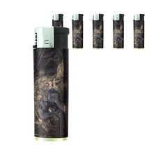Elephant Art D31 Lighters Set of 5 Electronic Refillable Butane  - $15.79