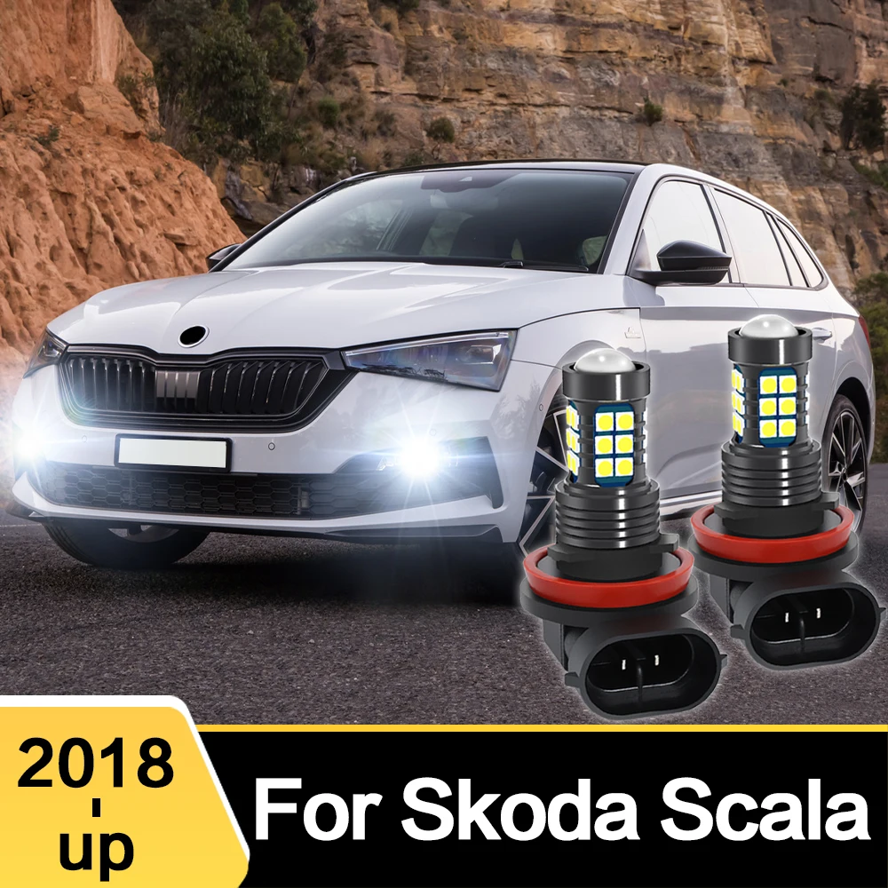 LED Car Light Front Bulb Fog Lamp For Skoda Scala 2018 2019 2020 2021 2022 2023 - £20.00 GBP