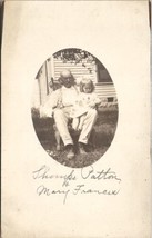 RPPC Sweet Girl and Grandfather Mary Francis with Thomp Patton Postcard B30 - £7.93 GBP