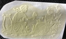 M63 - Ceramic Glass Enamel Waterslide Vintage Decal - 2  Lovers - 2.25&quot; - $28.55 MXN