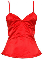 Just Cavalli Red Woman&#39;s Glamour Tank Top Dress Soft Shirt Size US 2 EU ... - £74.49 GBP