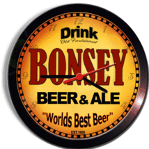 BONSEY BEER and ALE BREWERY CERVEZA WALL CLOCK - £23.62 GBP