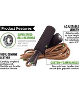 King Athletic Leather Jump Rope 9&#39;4&quot; Length - Speed Ball Bearing Skip Tr... - £10.62 GBP