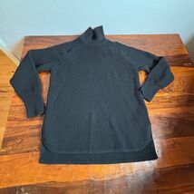 Banana Republic Black Merino Wool Blend Waffle Knit Turtleneck Sweater W... - $27.72