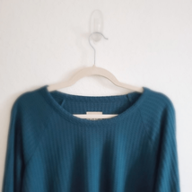 CHASER Forest Green Waffle Knit Long Sleeve Large - £17.01 GBP