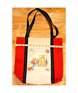 Gooseberry Patch Canvas Tote Home for the Holiday Christmas Scene 15&quot;W x... - $20.30 CAD