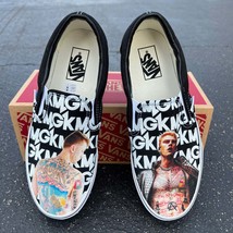 Machine Gun Kelly Custom Sneakers - MGK Slip On Vans - Men&#39;s And Women&#39;s Shoes - £132.94 GBP