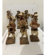 Mexican Folk Art Tall Vintage Village People Paper Mache Figures. lot of 7 - €40,00 EUR