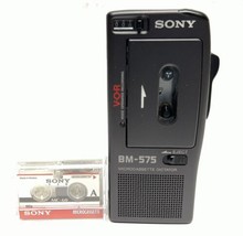 SONY BM-575 Micro Cassette Recorder Dictator + One New Sony MC-60 Microc... - $118.78