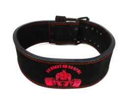 Powerlifting Fitness Workout Weight Lifting Belt Suede Leather 4&quot; x 10mm... - £45.84 GBP+