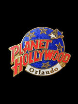 Vintage Planet Hollywood Orlando Florida Enamel Lapel Pin 90s Movie Memo... - $16.22