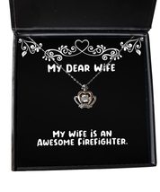 Useful Wife Gifts, My Wife is an Awesome Firefighter, Inspire Crown Pendant Neck - £39.77 GBP