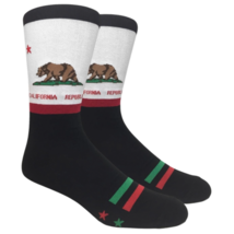 California Republic Bear Flag Socks (Adult Large - Men&#39;s Shoe Sizes 8-12) - £4.97 GBP