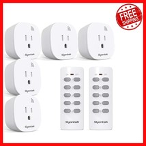 Compact Wireless Remote Control Outlet - 5 Outlets &amp; 2 Remotes,  Certified - $854.03 MXN