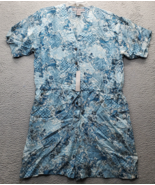 Robert Stock Jumpsuit Womens Medium Multi Floral Silk Short Sleeve Belte... - $557.45 MXN