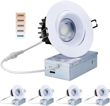 Canless Recessed Gimbal Downlight - Suitable For 20Ft High Ceiling, 4 Pack - $123.77