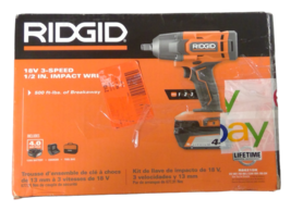FOR PARTS - RIDGID R86215 18V Cordless 1/2 in. Impact Wrench (Tool Only)... - £38.27 GBP