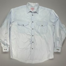 CC Filson Shirt Mens Large Light Blue Lightweight 2 Double Pocket Logo B... - $38.10