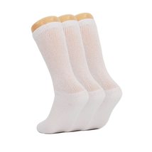 AWS/American Made 3 Pairs White Diabetic Crew Socks Non Binding Top Medium 10 to - £7.29 GBP