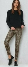 PacSun Leopard Print Distressed Skinny Jeans Inseam 28&quot; NEW SZ 23-25 - £36.98 GBP