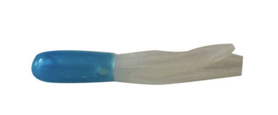 Creme 2&quot; Mini Tail Soft Tube Crappie Panfish Lure, Blue and White, 10 Pack - $3.49