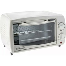 Brentwood TS-345W Stainless Steel 9 Liter 4 Slice Toaster Oven Broiler in White - £40.63 GBP