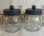 (2) Apothecary Jars Set,Mason Jar Decor Bathroom Vanity Jar - £4.69 GBP