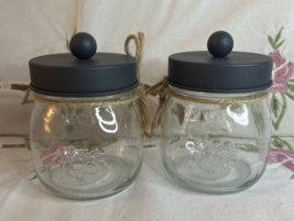 (2) Apothecary Jars Set,Mason Jar Decor Bathroom Vanity Jar - $5.89