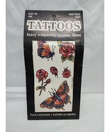 Vintage Kalan Temporary Tattoos Butterfly Ladybug Rose - $16.28 CAD