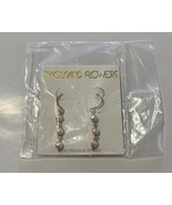 New Old Stock Thousand Flowers Semi Precious Pearls SS 24K Finish Earrings - $939.90 MXN