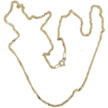 1.6mm Loose Rope 18 inch long Chain Necklace Solid 14k Yellow Gold 2.0g - £212.07 GBP