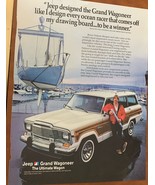 1985 Jeep Grand Wagoneer yacht designer Bruce Nelson photo vintage print ad - $11.30