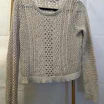 Madewell Tan Textured Knit Crew Neck Sweater Size M - $28.00