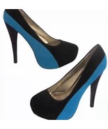 Qupid Brand ~ Size 10 ~ Colorblock ~ Faux Suede ~ 5.5&quot; Stiletto ~ Platfo... - $564.61 MXN