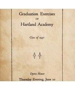 1937 Hartland Academy Graduation Invite Opera House Maine School Ephemer... - $29.99