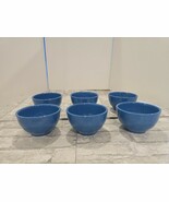 IKEA Fargrik French Blue 6½&quot; Cereal Soup Bowls Lot of 6 - $60.16 CAD