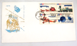 Postal Service 200 Years FDC Farnam Cachet 1st Day Issue Block of 4 Phil... - $1.48