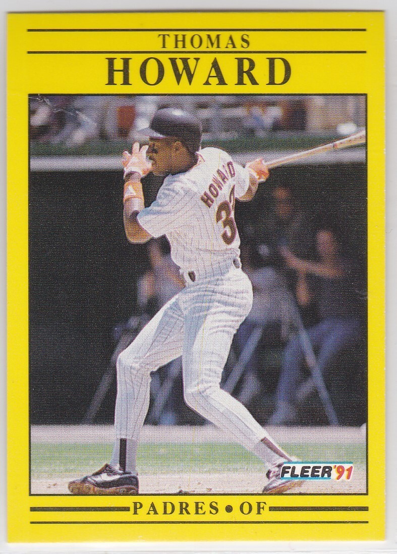 M) 1991 Fleer Baseball Trading Card - Thomas Howard #532 - $1.97