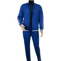 Men's Monte Carlo Turkey Jogging Suit 2pc Jump Set Stretchable 95183 Royal Blue image 2