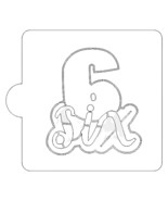 Number 6 Word Detailed Stencil for Cookies or Cakes USA Made LS2407 - $74.79 MXN